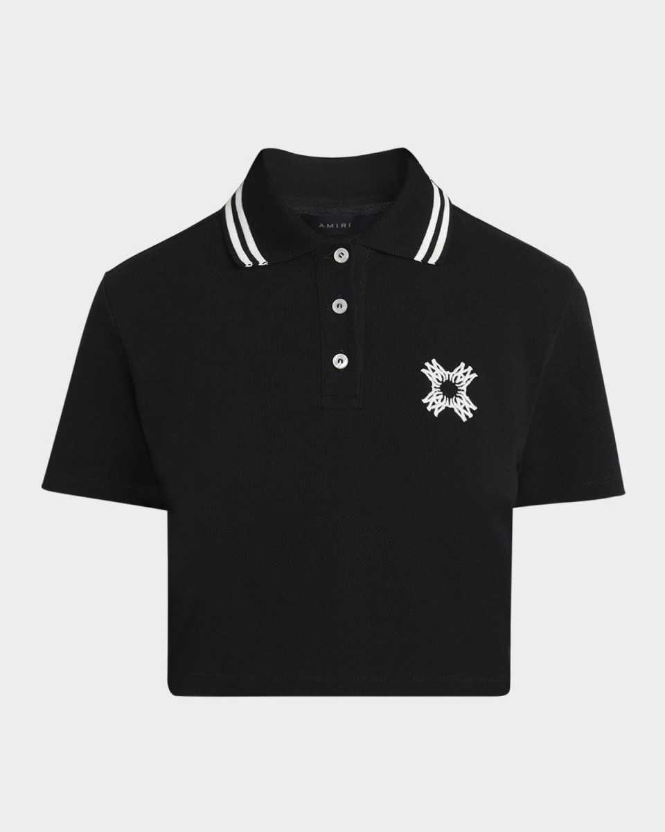Ma Quad Short-Sleeve Crop Polo Shirt